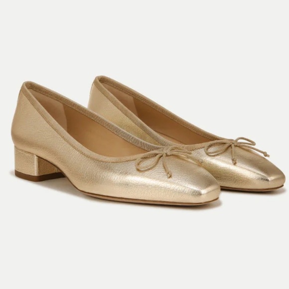 New Veronica Beard Metallic Leather Ballet Flats sz 9 - Picture 1 of 9
